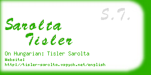 sarolta tisler business card